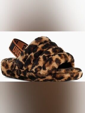 UGG Fluff Yeah 'Panther' Women's Slippers Size 6 Used Exc MSRP $110